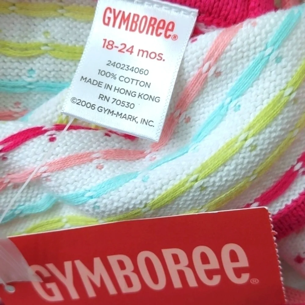 Gymboree knit strappy tank top with open slit back - 18-24 months